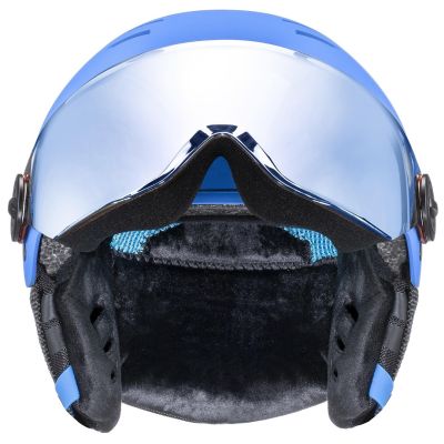 3. Kids' ski helmet UVEX Rocket jr. Visor blue matt