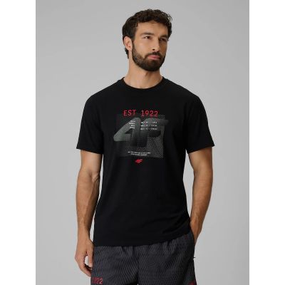 Men's regular printed T-shirt 4F 4FRSS26TTSHM4039-20S
