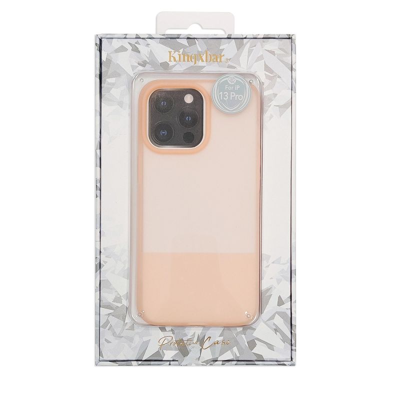 5. Kingxbar Plain Series case cover for iPhone 13 Pro Max silicone cover pink