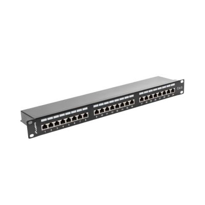 7. Patch panel Lanberg PPS6-1024-B (1U; cat. 6; 24xRJ-45)