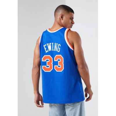 3. Mitchell & Ness NBA Swingman New York Knicks Patric Ewing T-Shirt SMJYGS18186-NYKROYA91PEW