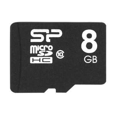 Silicon Power microSDHC 8GB Class 10 Memory Card + microSD-SD ADAPTER (SP008GBSTH010V10SP)