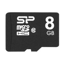 Silicon Power microSDHC 8GB Class 10 Memory Card + microSD-SD ADAPTER (SP008GBSTH010V10SP)