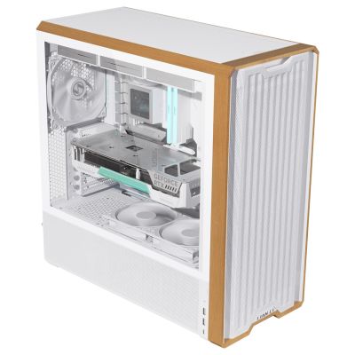 10. Lian Li Lancool 217 PC Case, Midi-Tower, ATX, Tempered Glass - White