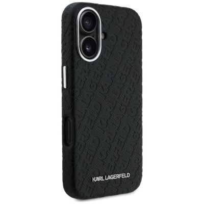 4. Karl Lagerfeld FW Stamped Karl MagSafe iPhone 16 Case - Black