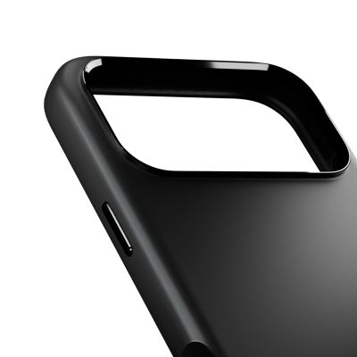 4. Puro Icon Mag Pro Liquid Silicone Case for iPhone 17 Pro Max, MagSafe Compatible, with Camera Protection and Aluminum Buttons - Black