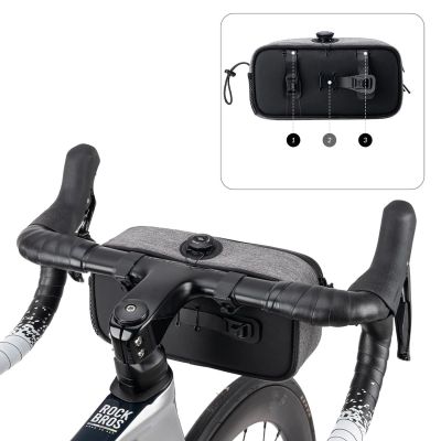 5. Rockbros TL001 ROAD TO SKY 1.9L Handlebar Bag Waterproof - Gray