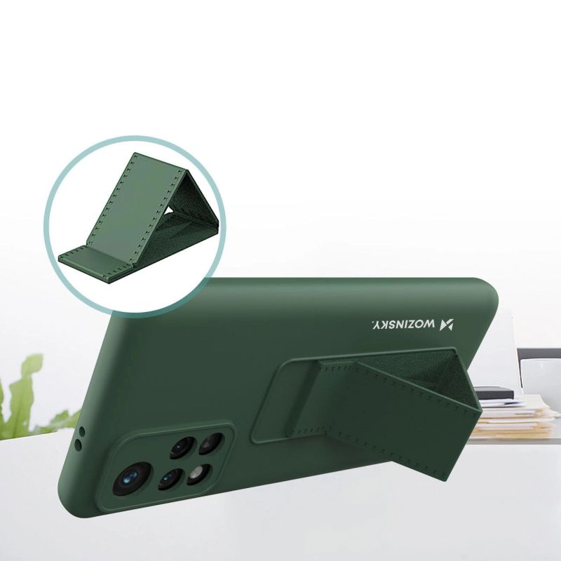 5. Wozinsky Kickstand Case silicone case with stand Xiaomi Redmi 10 case navy blue