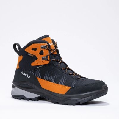 Aku men's trekking sports shoes Adapta Gore-tex leather black orange