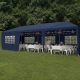 9. PE GARDEN CATERING TENT PAVILION 9x3M + 8 WALLS NAVY BLUE