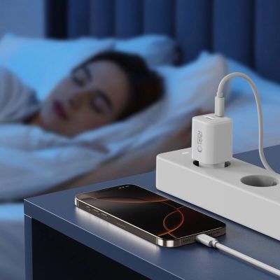 6. Tech-Protect NCM33W 2-port PD33W/QC3.0 wall charger - white