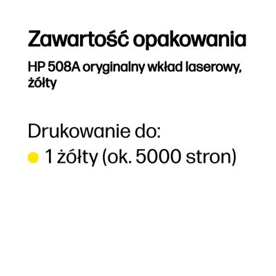 7. TONER CARTRIDGE 508A YELLOW/.