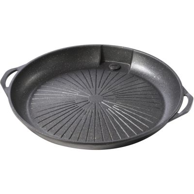 7. Grill grate and grill pan for a gas camping stove and grill