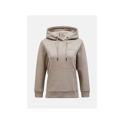 Peak Performance W Original Small Logo Hood Beige