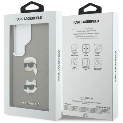 8. Karl Lagerfeld Saffiano Double Heads Metal case for Samsung Galaxy S26 Ultra - silver