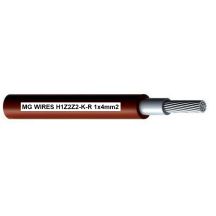 Photovoltaic cable // MG Wires // 1x4mm2, 0.6/1kV red H1Z2Z2-KR-4mm2 RD, 500m spool