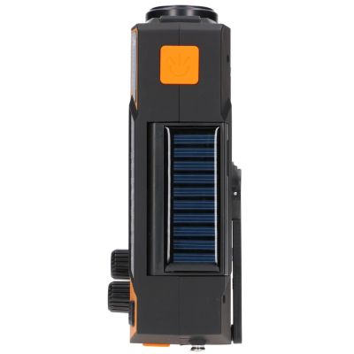 53. Extralink Solar Emergency Radio with Crank Dynamo Powerbank 4000mAh with SOS Flashlight SR-4000 Portable Analog Black, Orange
