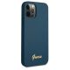 4. Guess GUHCP12LLSLMGBL iPhone 12 Pro Max 6.7" blue/blue hardcase Metal Logo Script