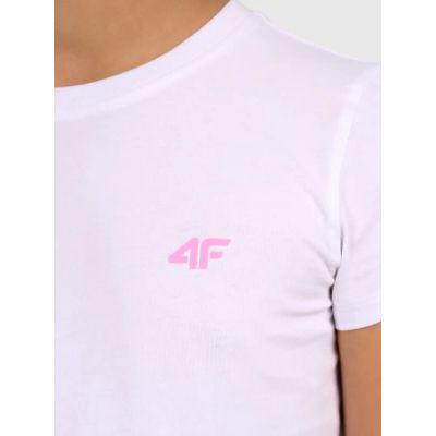 3. Girls' cotton T-shirt 4F 4FJWMM00TTSHF3615-10S