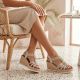 7. Women's comfortable beige espadrille sandals Rieker 619B2-60