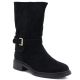 Women’s Lined Suede Ankle Boots, Black Officer Boots Potocki SH96312