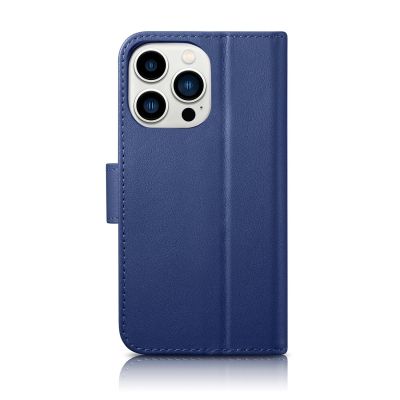 2. iCarer Wallet Case 2in1 Cover iPhone 14 Pro Max Leather Flip Case Anti-RFID Blue (WMI14220728-BU)
