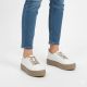 3. Women's leather sports shoes, white creepers, Filippo DP6116