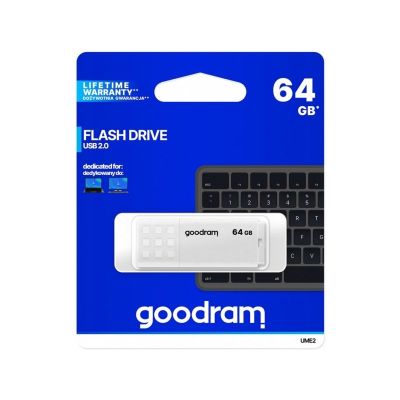 3. GoodRam UME2 UME2-0640W0R11 pendrive (64GB; USB 2.0; white)