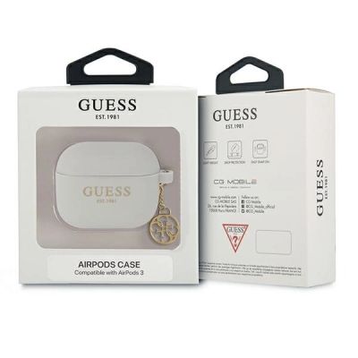 3. Guess GUA3LSC4EG AirPods 3 cover grey/grey Silicone Charm 4G Collection