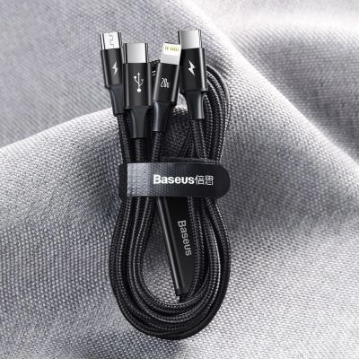 19. Baseus Rapid Series 3in1 USB-C - USB-C / Lightning / micro USB cable 20W PD 1.5m - green