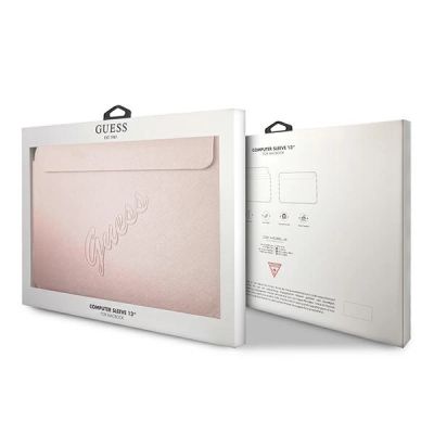 5. Guess Saffiano Script cover for a 13" laptop - pink