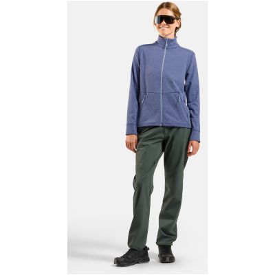 6. Odlo Mid Layer Full-Zip GRID FLEECE Jacket, Blue