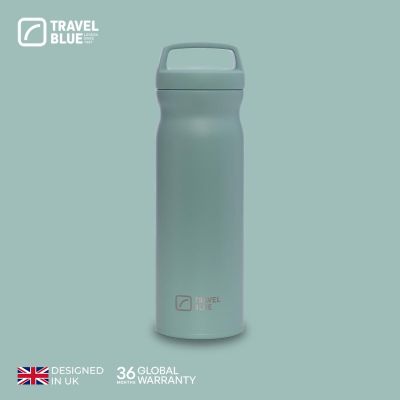 3. TRAVEL BLUE GREEN THERMAL BOTTLE
