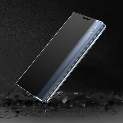 7. Sleep Case Bookcase Type Case with Smart Window for Xiaomi Redmi K40 Pro+ / K40 Pro / K40 / Poco F3 blue