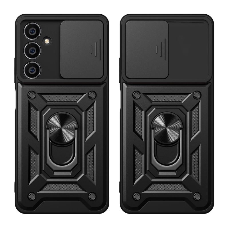 2. Hybrid Armor Camshield case for Samsung M54 with camera cover - black