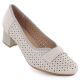Women's openwork beige pumps Jezzi 233-12