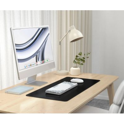 7. Vegan leather desk pad (black)