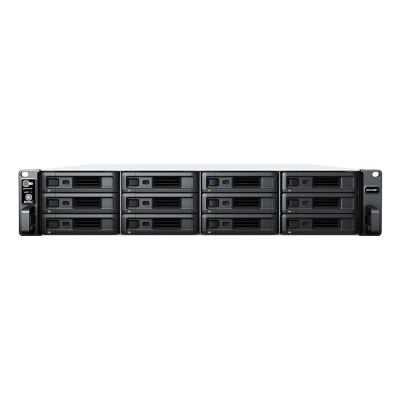 2. Synology RackStation RS2423RP+ NAS Rack Server (2U) Ryzen Embedded V1780B 8 GB DDR4 0 TB DiskStation Manager Black, Gray