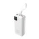 Wozinsky W8-W 30000mAh 30W Powerbank 2x USB-A and USB-C with Flashlight - White
