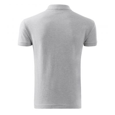 2. Malfini Cotton M MLI-21203 light gray melange polo shirt