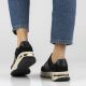 6. Women's leather shoes, sneakers, black Filippo DP7772