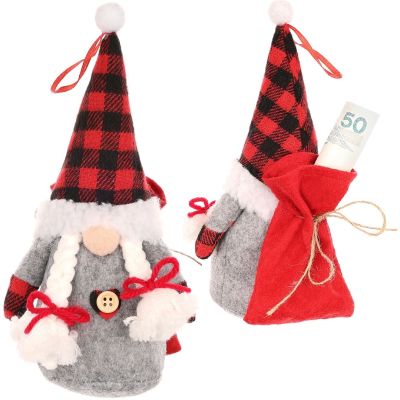 16. DECORATIVE SANTA CLAUS WITH GIFT BAG 20CM GIRL