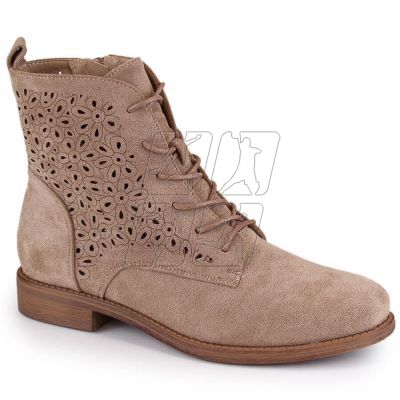 7. S.Barski W OLI244 beige suede ankle boots