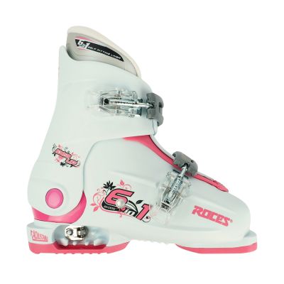 Roces Idea Up Junior Ski Boots White and Pink 450491 00020