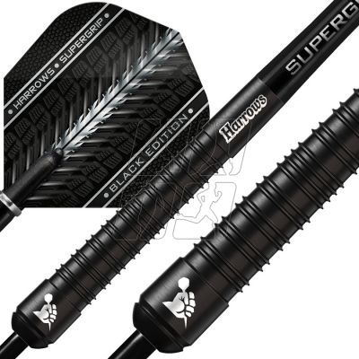 9. Harrows Supergrip Black darts 90% steeltip SupergripBlack90%