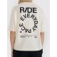 3. Women's oversize printed T-shirt 4F 4FWSS25TTSHF1993-11S