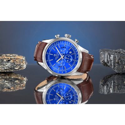 6. Giewont Chronograph Sapphire Silver Blue Men's Watch GW7650-A5