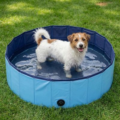 16. FOLDABLE GARDEN POOL FOR DOGS 80X30CM BLUE MAXXPRO