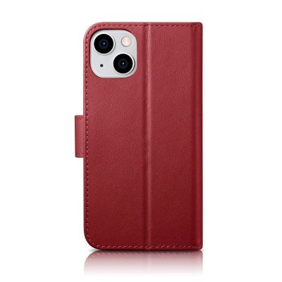 2. iCarer Wallet Case 2in1 Cover iPhone 14 Plus Anti-RFID Leather Flip Cover Red (WMI14220727-RD)