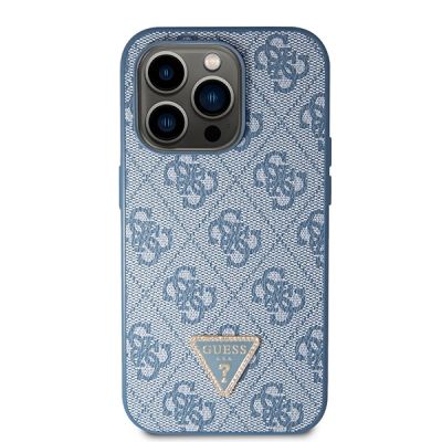 9. Guess Crossbody 4G Metal Logo Case for iPhone 14 Pro Max - Blue